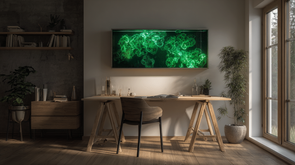 AlgenBild: Photobioreaktor-Wandpanel als lebendes Kunstwerk & Luftreiniger